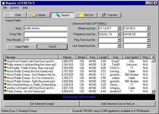 Napster circa 1999